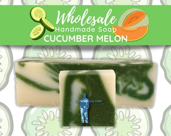 Cucumber Melon Soap Loaf | Handmade Vegan Bar Soap | Wholesale Bulk Bars