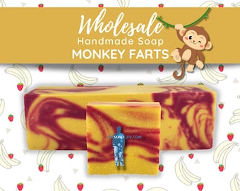 Monkey Farts Soap | Handmade Soap, Natural Soap, Vegan Soap, Homemade Soap, Wholesale Soap, Bulk Favors Soap, Cut Into Bar Soap