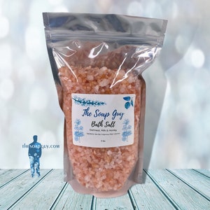 3lbs. Oatmeal Milk & Honey Bath Soak, Sea Salt Bath Salt, Self Care Gift for Her, Shower Favors Ideas, Mellow and Soothing