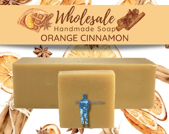 Orange Cinnamon Soap Loaf | Handmade Vegan Bar Soap | Wholesale Bulk Bars
