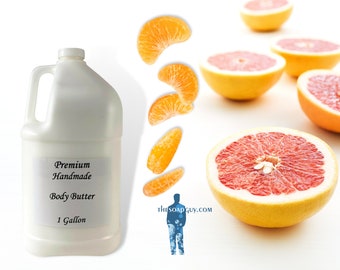 Gallon Tangerine Grapefruit Body Butter Wholesale Bulk | Gifts for Her, Him, Gift Baskets, Bridal Favors, Baby Favors