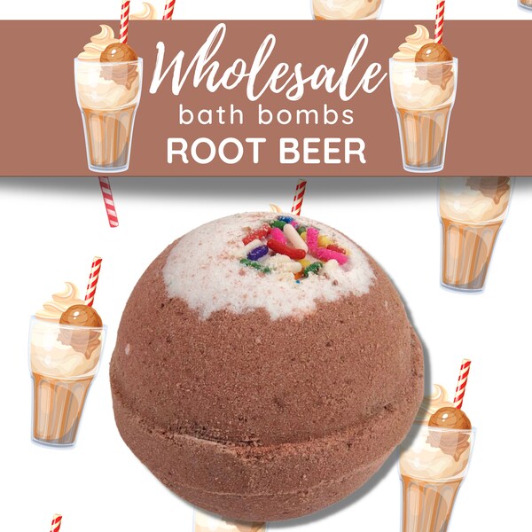 Root Beer Wholesale Bath Bombs Set, Wholesale Bulk Kid's Favorite Bath Fizzies, Baby Bridal Shower Favors, Birthday Party