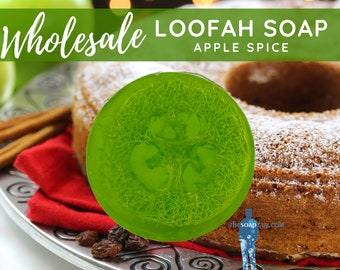 Apple Spice Loofah Bars | Gifts for Her, Bridal Shower Favors, Baby Shower Favors, Gift Baskets, Personal Use, Soap Bar