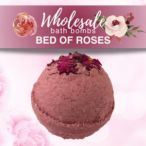 Bed of Roses Bath Bomb | Handmade Wholesale Bath Bombs | Bulk Party Favors
