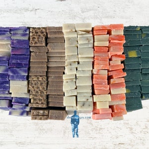 Over 10lbs LBS of soap, Assorted Slivers of Premium Wholesale Handmade Soap Scraps Natural Bulk Lot 5 Scents image 3