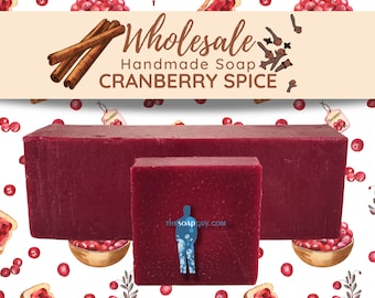 Cranberry Spice Soap | Handmade Soap, Natural Soap, Vegan Soap, Homemade Soap, Wholesale Soap, Bulk Favors Soap, Cut Into Bar Soap