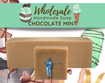 Chocolate Mint Soap Loaf | Handmade Vegan Bar Soap | Wholesale Bulk Bars