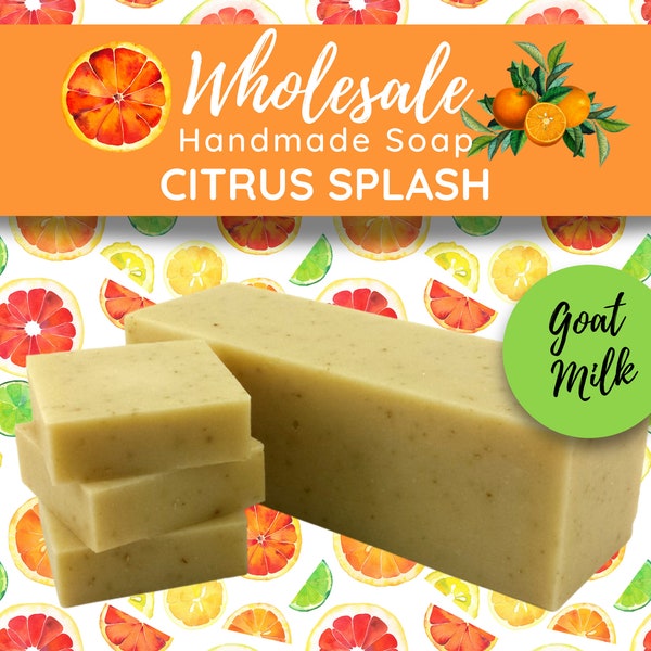 Citrus Splash Goat Milk Soap | Handmade Natural Bar Soap | Wholesale Bulk Bars