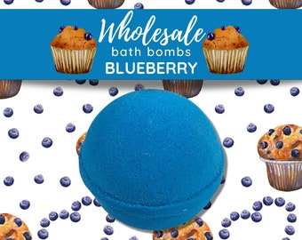 Blueberry Wholesale Bath Bombs, Wholesale Bulk Fruity Bath Fizzies, Baby Bridal Shower Favors, Birthday Party