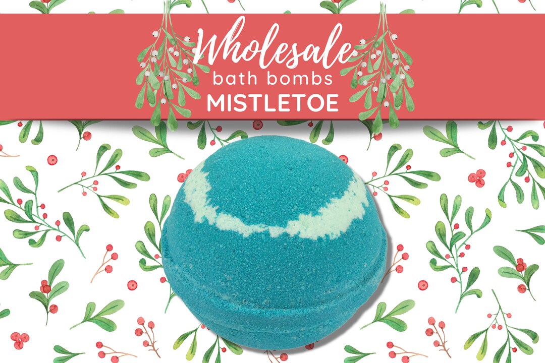 Mistletoe Wholesale Bath Bombs, Wholesale Bulk Seasonal, Bath Fizzies, Baby Bridal Shower Favors