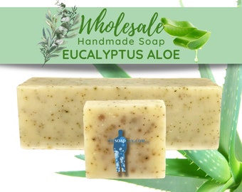 Eucalyptus Aloe Soap | Handmade Soap, Natural Soap, Vegan Soap, Homemade Soap, Wholesale Soap, Bulk Favors Soap, Cut Into Bar Soap