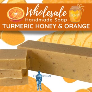 Turmeric Honey & Orange Soap Bar 5oz- Organic Handmade Vegan Soap Bar With  All Natural Ingredients