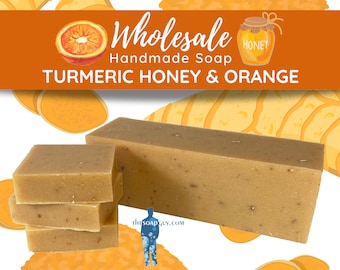 Turmeric Honey & Orange Soap Loaf | Handmade Vegan Bar Soap | Wholesale Bulk Bars
