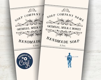 Custom Soap Label, Use Your Logo, Add-on Listing for Soap Orders, Bulk Wholesale Orders and Personal Soap Labels, Label Template