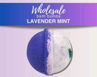 Lavender Mint Bath Bomb | Handmade Wholesale Bath Bombs | Bulk Party Favors