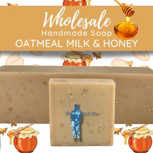 Oatmeal Milk & Honey Soap | Handmade Soap, Natural Soap, Vegan Soap, Homemade Soap, Wholesale Soap, Bulk Favors Soap, Cut Into Bar Soap