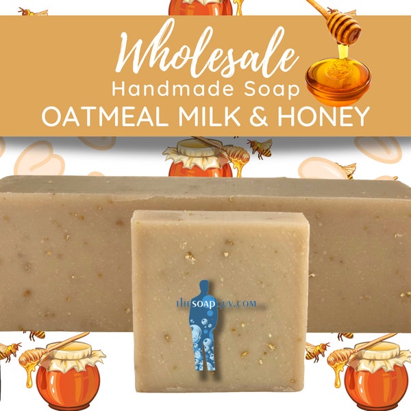 Oatmeal Milk & Honey Soap | Handmade Soap, Natural Soap, Vegan Soap, Homemade Soap, Wholesale Soap, Bulk Favors Soap, Cut Into Bar Soap