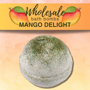 Mango Delight Bath Bomb | Handmade Wholesale Bath Bombs | Bulk Party Favors