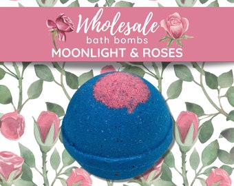 Moonlight & Roses Wholesale Bath Bombs, Wholesale Bulk Floral Bath Fizzies, Baby Bridal Shower Favors, Birthday Party