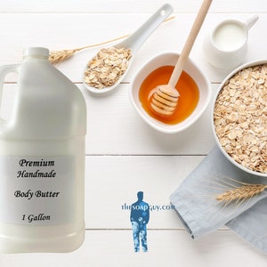 Gallon Oatmeal Milk & Honey Body Butter Wholesale Bulk | Gifts for Her, Him, Gift Baskets, Bridal Favors, Baby Favors