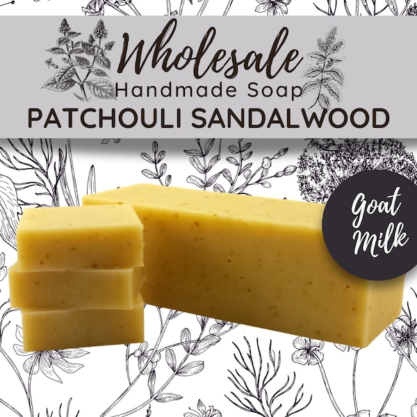 Patchouli Sandalwood Goat Milk Soap | Handmade Natural Bar Soap | Wholesale Bulk Bars