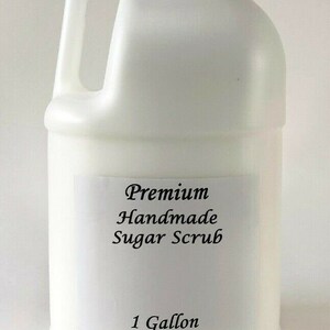 Gallon Unscented Sugar Scrub Wholesale Bulk Gifts for Her, Him, Gift Baskets, Bridal Favors, Baby Favors image 3