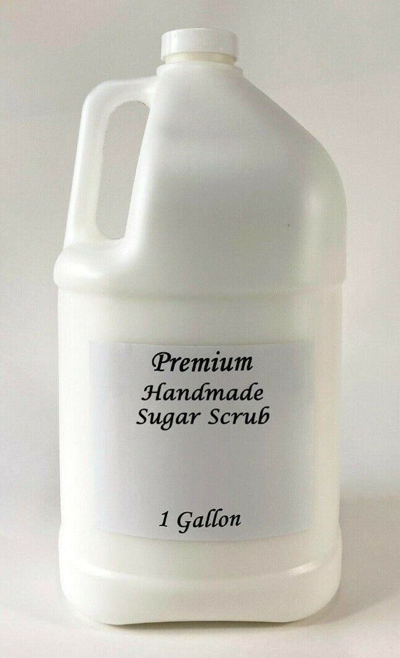 Gallon Unscented Sugar Scrub Wholesale Bulk Gifts for Her, Him, Gift Baskets, Bridal Favors, Baby Favors image 3