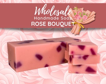 Rose Bouquet Soap | Handmade Soap, Natural Soap, Vegan Soap, Homemade Soap, Wholesale Soap, Bulk Favors Soap, Cut Into Bar Soap, Valentine's