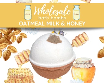 Oatmeal Milk and Honey Wholesale Bath Bombs, Wholesale Bulk Bath Fizzies, Baby Bridal Shower Favors, Birthday Party
