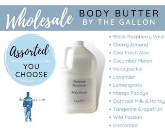 Gallon of Body Butter Wholesale Bulk | Gifts for Her, Him, Gift Baskets, Bridal Favors, Baby Favors