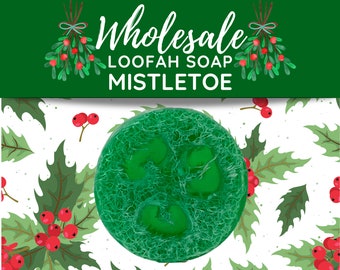 Mistletoe Loofah Bars Wholesale Set | Gifts for Her, Bridal Shower Favors, Baby Shower Favors, Gift Baskets, Personal Use, Soap Bar