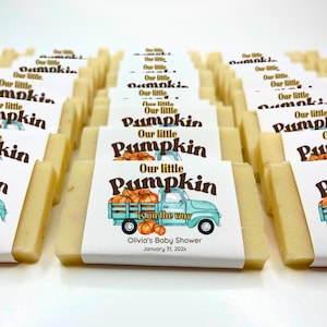 50 piece, Pumpkin Baby Shower Soap Favor, Baby Girl Shower, Baby Boy Shower, Gifts for Guests, Mini Guest Soap, Pumpkin Favors