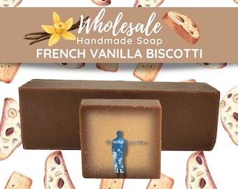 French Vanilla Biscotti Soap | Handmade Soap, Natural Soap, Vegan Soap, Homemade Soap, Wholesale Soap, Bulk Favors Soap, Cut Into Bar Soap