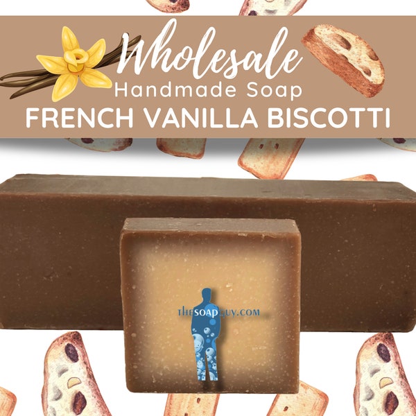 French Vanilla Biscotti Soap | Handmade Soap, Natural Soap, Vegan Soap, Homemade Soap, Wholesale Soap, Bulk Favors Soap, Cut Into Bar Soap