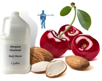 Gallon Cherry Almond Body Butter Wholesale Bulk | Gifts for Her, Him, Gift Baskets, Bridal Favors, Baby Favors