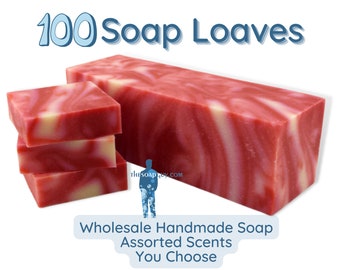 100 Wholesale Soap Loaves | Bulk Soap, Handmade Soap Loaf for Resale, Favors, Boutique Hotels | Custom Private Labeling