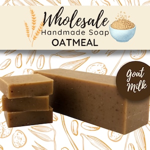 Oatmeal Goat Milk Soap | Handmade Soap, Natural Soap, Homemade Soap, Wholesale Soap, Bulk Favors Soap, Cut Into Bar Soap