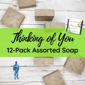 Thinking of You 12 Bars of Handmade Soap, Best Seller | Shower Favor, Soap Gift Set, Gift Basket, Stocking Stuffer, Resale, Personal Use