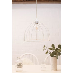 Vintage metal pendant light, hanging lamp, Mid Century, white, dining table, industrial, kitchen, living room, pendant light, Scandi
