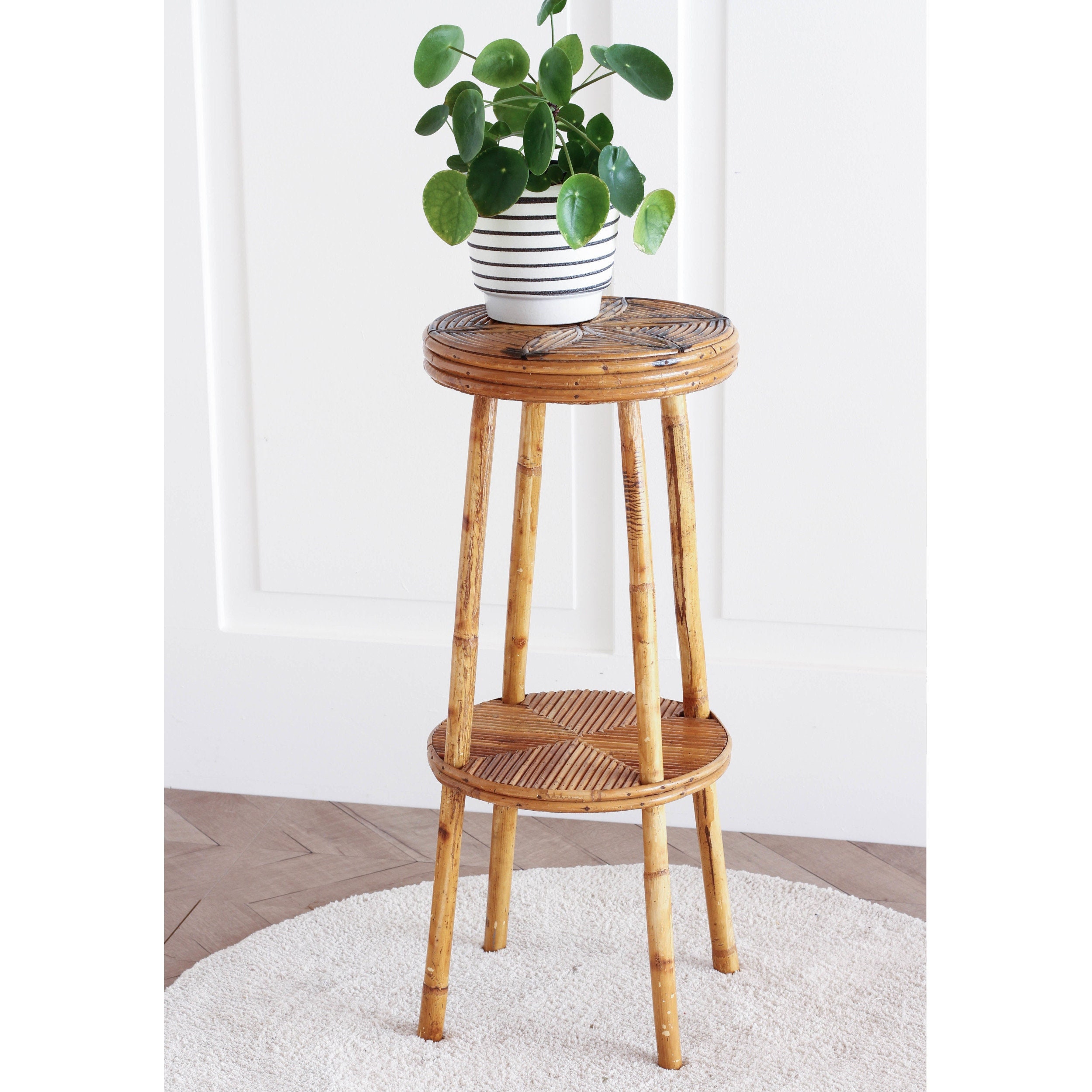 Bambus blumenhocker boho - Etsy.de