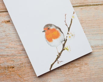 Notepad / To-Do List / Shopping List "Robin with Branch" Bright Days Tear-Off Pad Pad