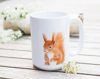 Teacup, personalizable, large cup "Lively Squirrel" - bestseller gift idea bright days coffee pot squirrel jumbo cup