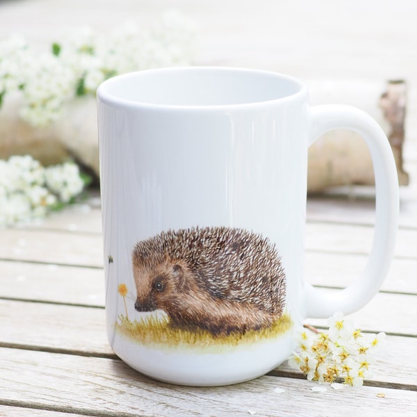 Teacup, personalizable, large cup "Little Hedgehog" - bestseller gift idea bright days coffee pot cute jumbo cup