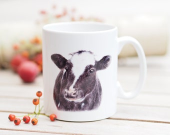 Mug with name personalizable, 330 ml, "Liebe Kuh" - Bestseller Nature Bright Days Coffee Mug Sheep Cow Chicken Pig Farm