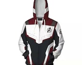 Avengers Endgame Quantum Realm Coat Sweatshirt Jacket Advanced Tech Hoodie Cosplay