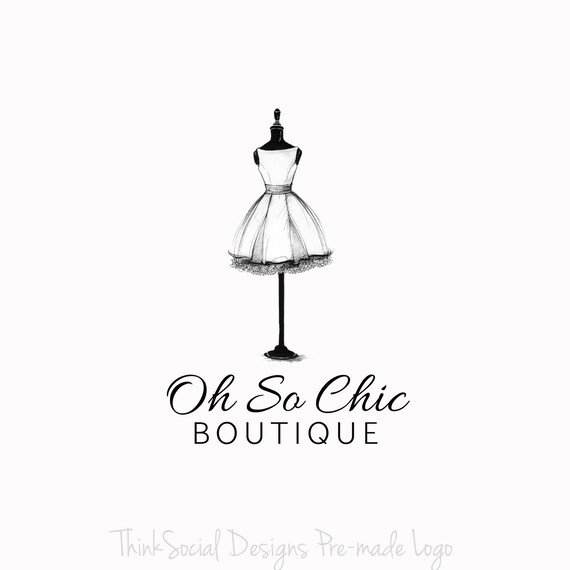 Premade Logo Dress Form Logo Dress Logo Boutique Logo Etsy
