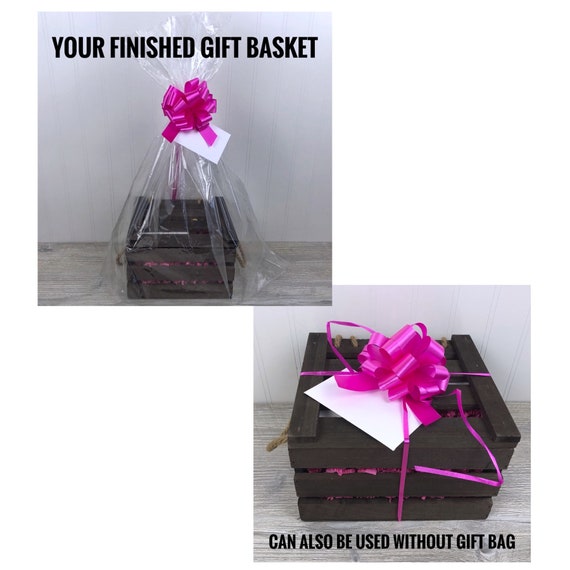 Wooden crate gift box deals