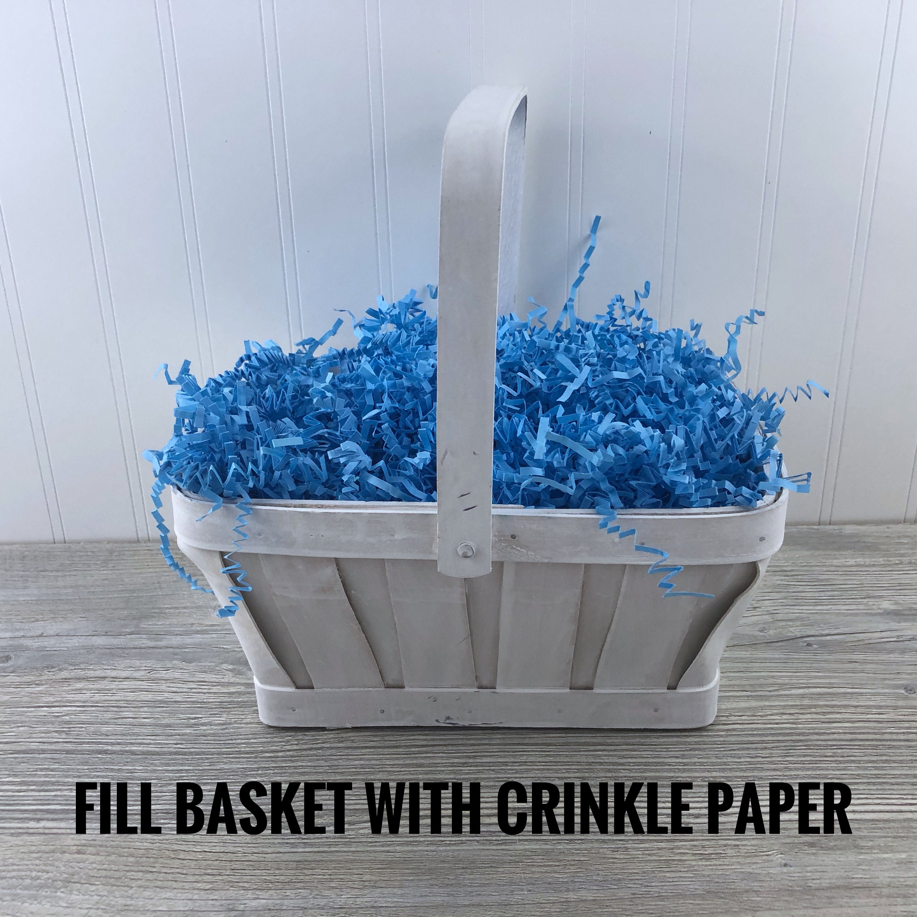 DIY Gift Basket Kit White Washed Basket Set Empty Gift Etsy