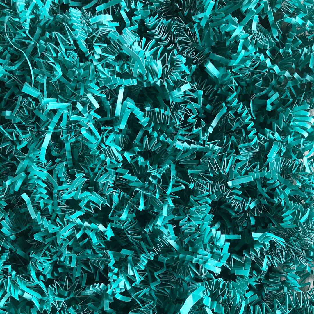Teal Crinkle Paper, 1 Lb. Shredded Paper for Gift Baskets and Boxes