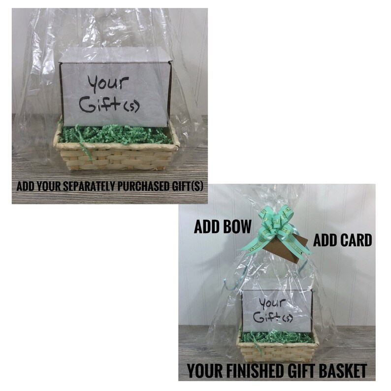 DIY Gift Basket Kit Small Square Natural Bamboo Empty Gift Etsy